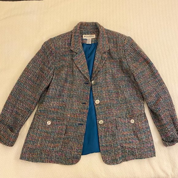Petite Appleseed's Woven Multicolor Women's Blazer Size 12P (Large) - Picture 1 of 5